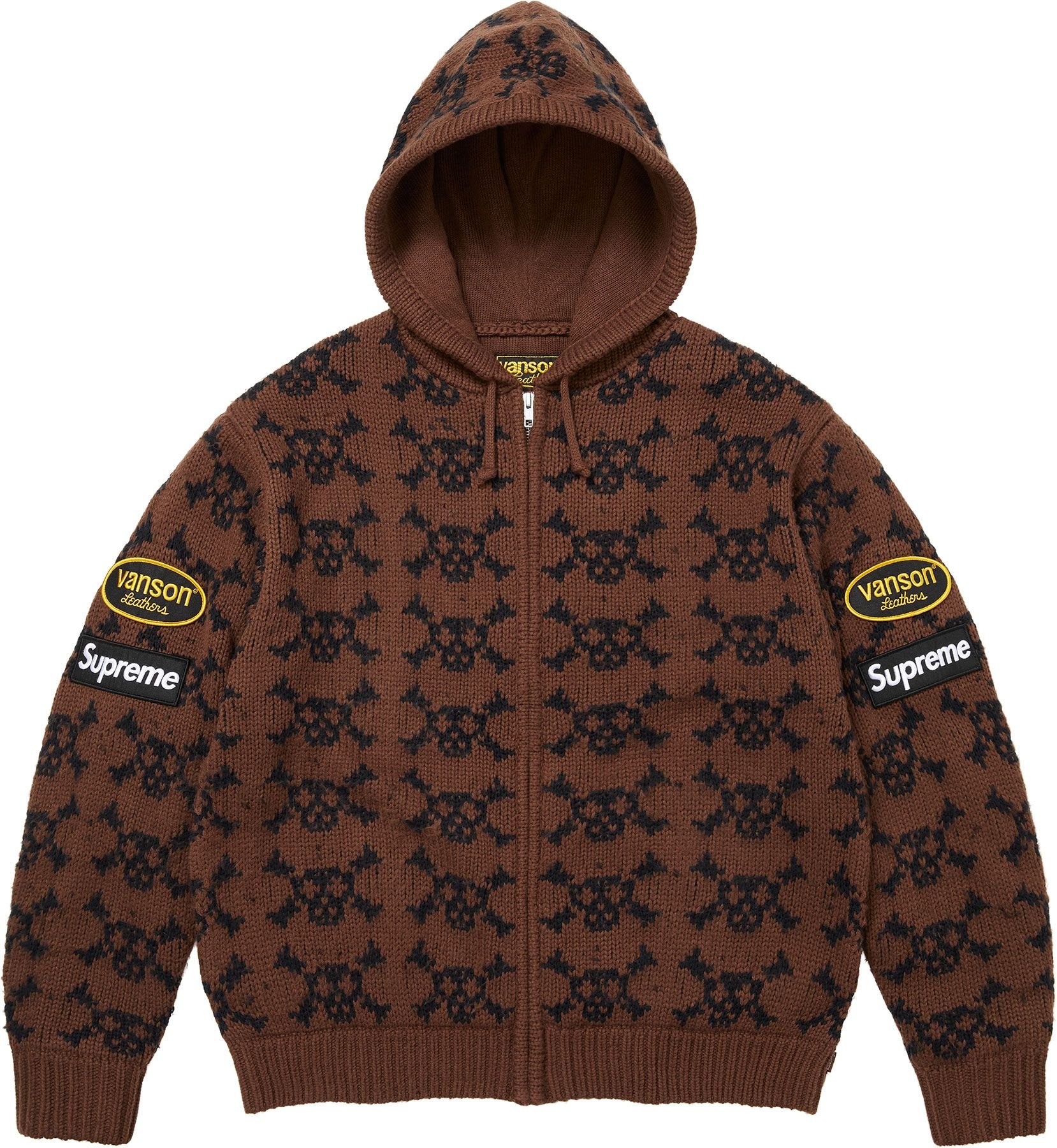 Supreme®/Vanson Leathers® Skull Zip Up Hooded Sweater view 7